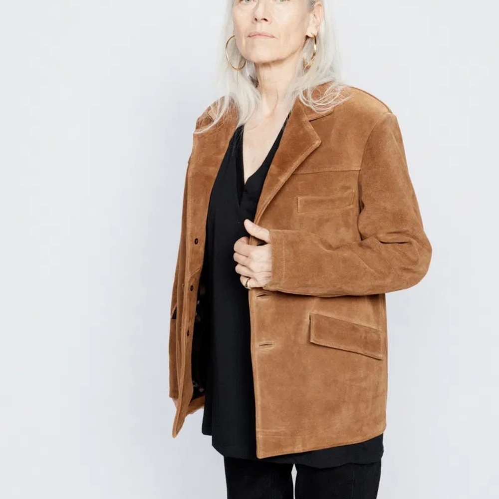 RAEY Boxy Suede Tailored Jacket 0 - Picture 2 of 5